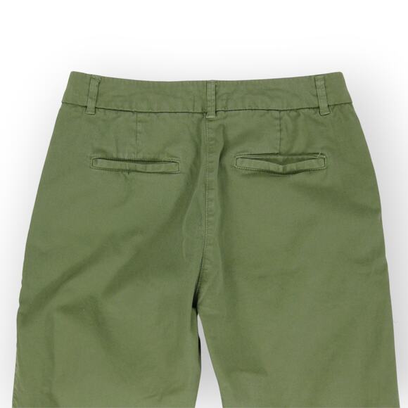 sz 6 ~ 42 Benetton Olive Washed Twill Stretch Cotton Chino Ankle - Picture 4 of 14